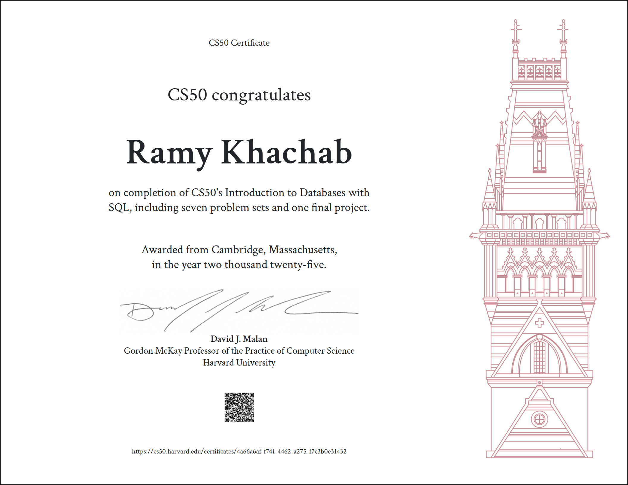 CS50: Introduction to Databases with SQL