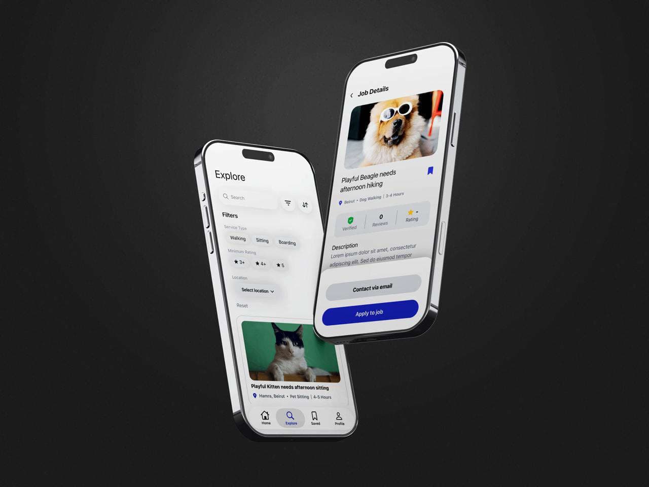 SitMyPet Post Details Screen